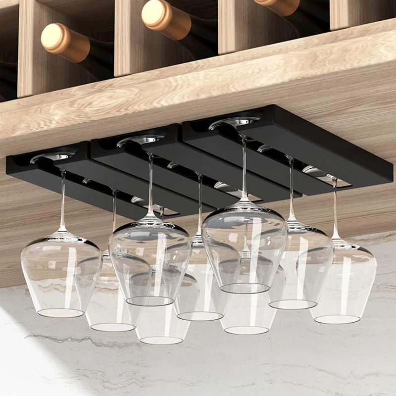 Deslizamento do Vinho: Suporte para Copos de Vinho Sem Perfuração