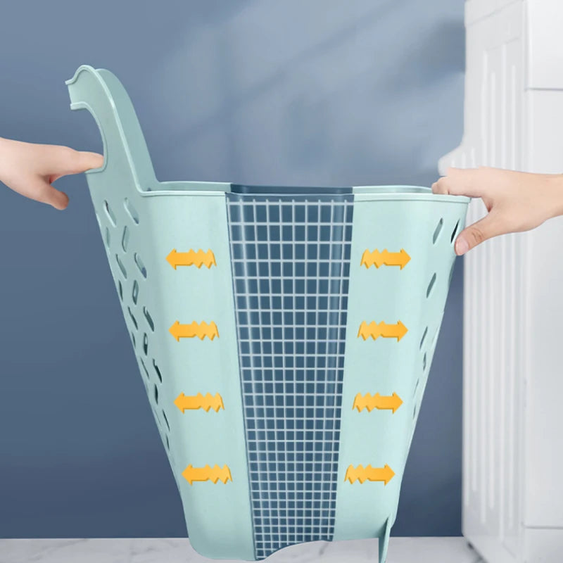 Dobra de parede: Cesto de Roupas Dobrável para Parede