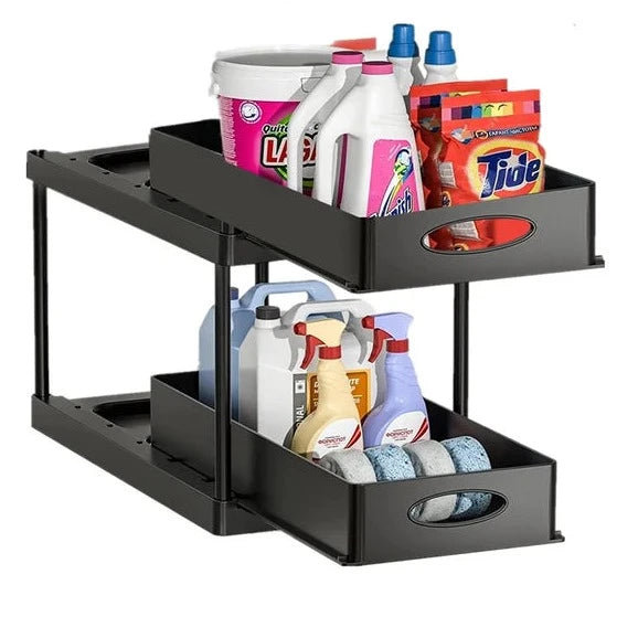 Slide Space: Organizador Deslizante 2 Camadas com Ganchos