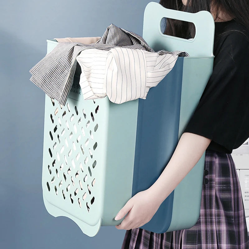 Dobra de parede: Cesto de Roupas Dobrável para Parede